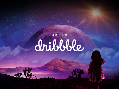 Hello Dribbble! debut fotomanipulation