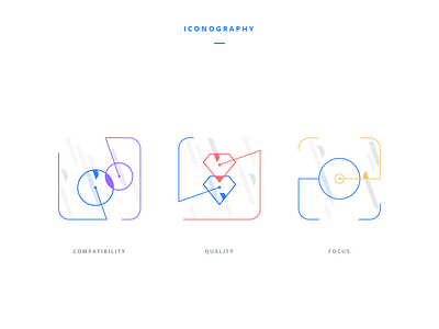 Outline Iconography abstract angle brand clean compatible focus icons minimal outline quality