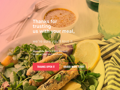 Daily UI #016 - Pop-Up / Overlay daily discount food future gradient meal minimal offer overlay pop ui up