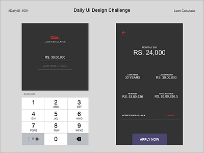 Loan Calculator 004 dailyui loancalculator sketch