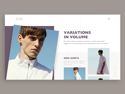 Cos website detailview fashion flat grid landingpage minimal sketch ui ux web website