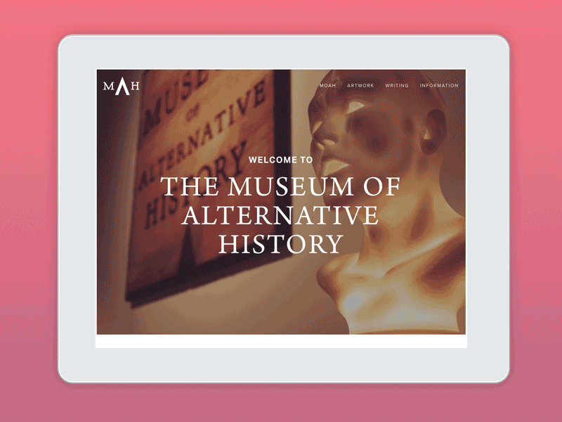 The Museum of Alternative History brand exhibition gif history ipad museum natural ui website weird