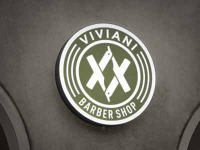 Sign / Viviani Barber Shop barber shop blade branding coiffeur hairdresser hairdressing hairstylist hipster logo design modern sign tatoo