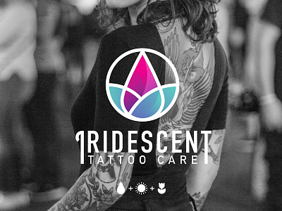 Iridescent Mimdesign Full 2 branding cosmetic design drop health identity logo plant tattoo