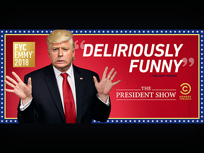 The President Show: Emmys LA Billboard adobe creative cloud billboard comedy comedy central design emmys entertainment graphic design photoshop print television the president show