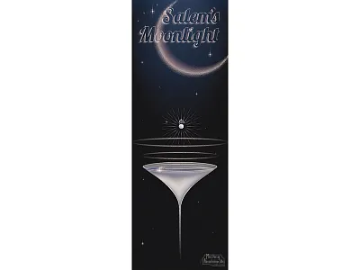 Salem's Moonlight art deco beverage dark libation deco design drink graphic design halloween poster vector vector artwork