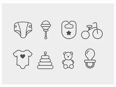 Icon Baby baby bear cute diaper line