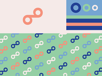 All the pretty colors brand elements branding coral logo mark pastel pattern peach