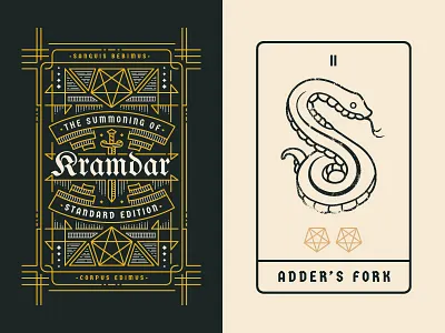 The Summoning of Kramdar - Cards board game card demon game illustration spell