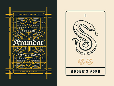 The Summoning of Kramdar - Cards board game card demon game illustration spell