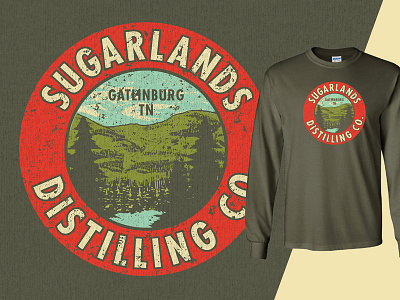 Sugarlands Distilling Co. Retail apparel design mountains smoky mountains sugarlands t shirt trees