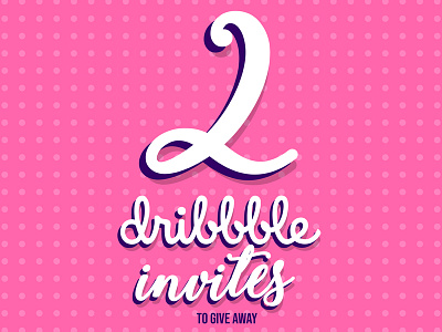 Invitation alphabet dribbble invitation invite pink retro