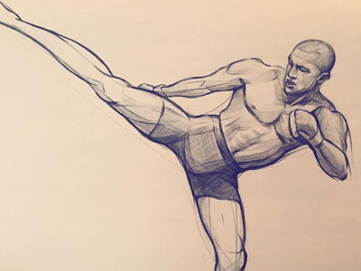 When you’re prepared, there’s no fear. croquis drawing sketch sports