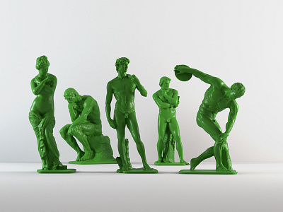 Green Art Men museum sculpture souvenir toy toy art