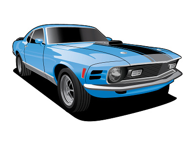 Mach1 artwork car illustration mach1 mustang