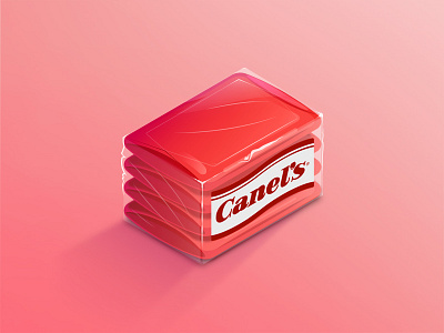 Canel's canels gum illustration isometric product vector