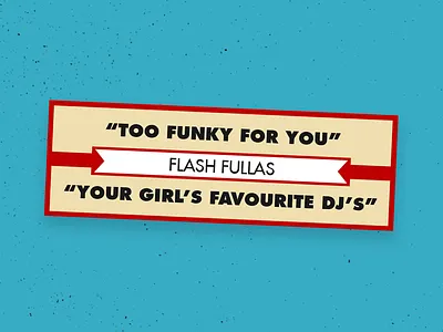 Flash Fullas Promo stickers 45 dj flash fullas funky jukebox labels record turntable vinyl