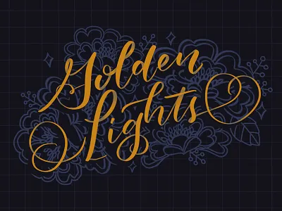 Golden Lights lettering