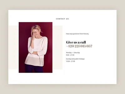 DD Contact Page apparel contact ecommerce elegant fashion feminine get in touch online store phone number shop store ui