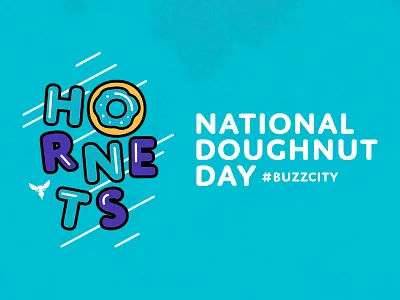 Yum. basketball charlotte donut doughnut hornets national nba
