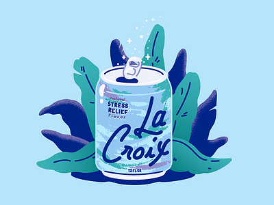 Rare La Croix Flavors 3 beverage can drink good vibes illustration la croix mental health plant stress relief vector