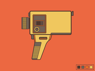 KODAK INSTAMATIC 8mm camera film illustration illustrator movie old retro vector video camera vintage