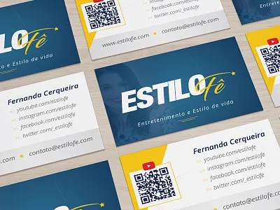Business Card · Estilo Fê blog branding business card card design graphic logo personal print youtube