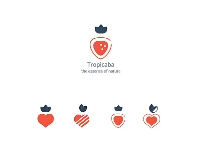Tropicaba brand concept fruit icon illustration juice logo nature package strawberry tropical tropicana