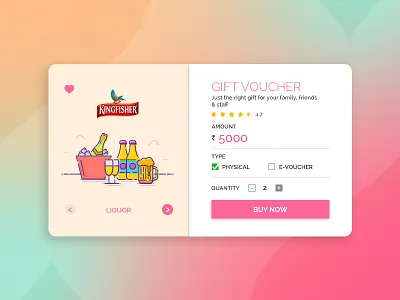 UI #3: Gift Card Illustration Free Giveaway card design e commerce gift illustration liquor shopping store ui web website