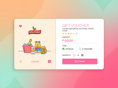 UI #3: Gift Card Illustration Free Giveaway card design e commerce gift illustration liquor shopping store ui web website