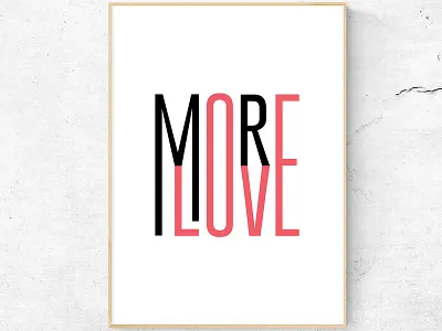 More Love design logo typography