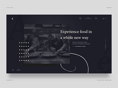 Website HERO concept dribbble hero section piter dimitrov restaurant restaurant andré restaurant website ui design uiux user interface web design website designer