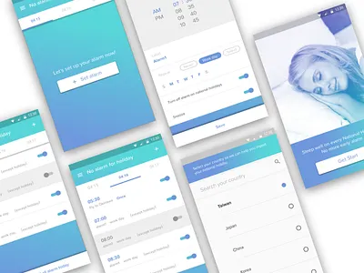 Side project_No alarm for holidays android clock app holiday mobile mobile app sleep ui