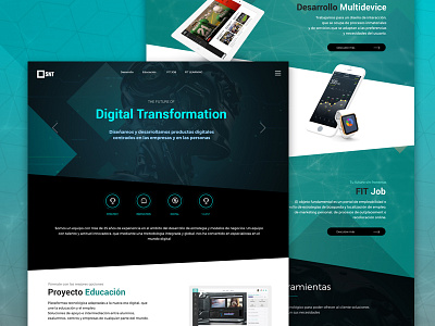 Landing page digital product ui ux website