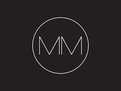 Mary’s Makeup black circle clean logo minimal minimalistic monogram simple white