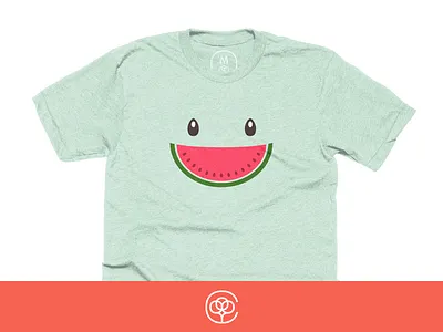 Summer Smile bureau cotton melon shirt smile summer watermelon
