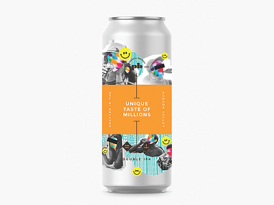 Peekskill Brewery Can Design beer beer can branding collage colorful fun graphic design packaging product