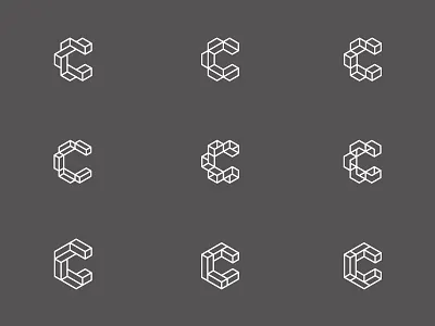 Cue Real Estate architectural geometric grid japan logo real estate tokio