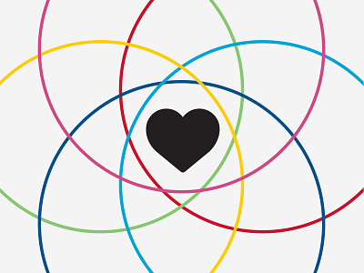 Love For Colors branding cmyk color heart icon logo love mark rgb