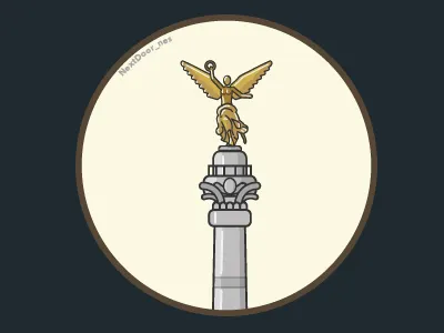 Angel de la Independencia abstract cdmx city color creative icon illustration ilustración mexico