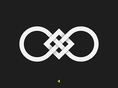 Catch the Infinity #1 | Symbol Concept black cage circle geometric infinity interweaving lines logo mark sign square symbol