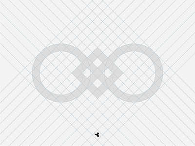Catch the Infinity #1 | Grid circle construction geometric grid infinity interweaving lines logo mark sign square symbol