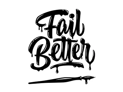Fail Better illustration lettering typography