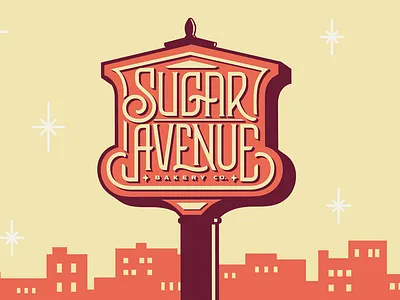 Sugar Avenue Branding branding lettering sweets typography