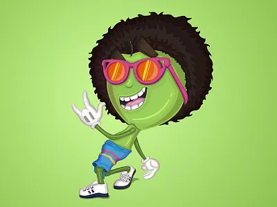 Funky_GreenApple apple brand cartoon character characterdesign concept conceptart green illustration mascot