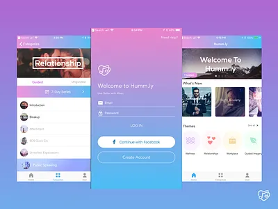 Humm.ly Mobile IOS App ios mobile product design ui user interface ux visual