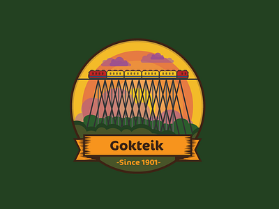 Gokteik Viaduct dribbble dribbblerebound mmcitybadgedesign myanmar