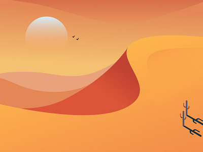 Sand dunes sunset debut desert design illustration illustrator sand dunes sunset typography yellow