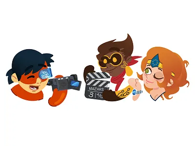 Super Heroes Filming camera character film movie super hero