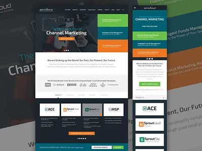Channel marketing software company ui web site